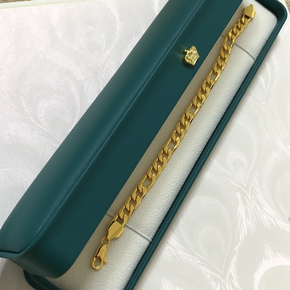 Vintage 18K Solid Gold Flat Bracelet 12.49g - Picture 3 of 5